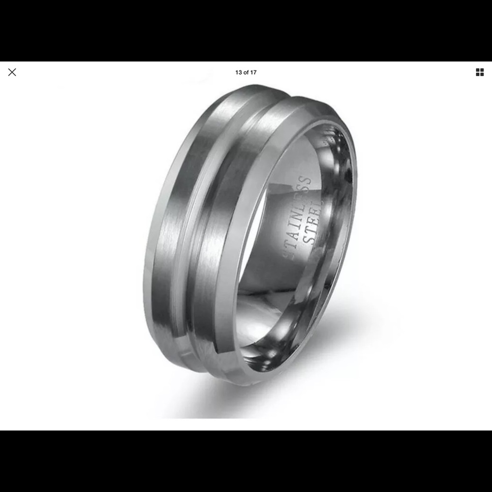 NWT stainless steel wedding band - Picture 2 of 3